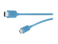 Belkin MIXIT - Câble USB - Micro-USB de type B (M) pour USB-C (M) - Thunderbolt 3 / USB 2.0 - 1.83 m - bleu F2CU033BT06-BLU