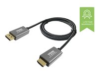 VISION Professional Premium Braided - Câble vidéo - DisplayPort (M) pour HDMI (M) - 1 m - support 4K TC 1MDPHDMI/HQ