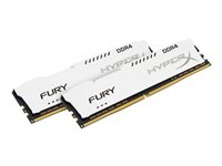 HyperX FURY - DDR4 - 32 Go: 2 x 16 Go - DIMM 288 broches - 2400 MHz / PC4-19200 - CL15 - 1.2 V - mémoire sans tampon - non ECC - blanc HX424C15FWK2/32