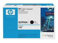HP Q5950A - Cartouche de toner - 1 x noir - 11000 pages - pour Color LaserJet 4700, 4700dn, 4700dtn, 4700n, 4700ph+ Q5950A?ABO