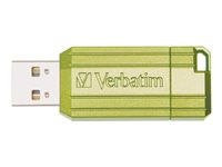 Verbatim PinStripe USB Drive - Clé USB - 16 Go - USB 2.0 - Vert eucalyptus 49070