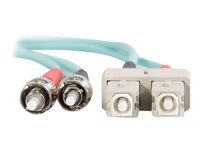 C2G SC-ST 10Gb 50/125 OM3 Duplex Multimode PVC Fiber Optic Cable (LSZH) - Câble réseau - ST multi-mode (M) pour SC multi-mode (M) - 20 m - fibre optique - duplex - 50 / 125 microns - OM3 - sans halogène - turquoise 85529