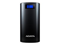 ADATA P20000D - Banque d'alimentation - 20000 mAh - 2.1 A - 2 connecteurs de sortie (USB) - noir AP20000D-DGT-5V-CBK