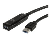StarTech.com Câble d'extension USB 3.0 actif 10 m - M/F - Rallonge de câble USB - USB type A (M) pour USB type A (F) - USB 3.0 - 10 m - actif - noir - pour P/N: PEXUSB3S42V, PEXUSB3S44V, S352BU33HR, SVA5H2NEUA, USB3SAA3MBK USB3AAEXT10M