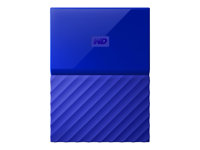 WD My Passport WDBYFT0020BBL - Disque dur - chiffré - 2 To - externe (portable) - USB 3.0 - AES 256 bits - bleu WDBYFT0020BBL-WESN