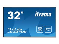 iiyama ProLite LE3240S-B3 - Classe de diagonale 32" (31.5" visualisable) écran LCD rétro-éclairé par LED - signalisation numérique 1920 x 1080 - noir, brillant LE3240S-B3