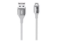 Belkin MIXIT DuraTek - Câble USB - Micro-USB de type B (M) pour USB (M) - USB 2.0 - 2.4 A - 1.22 m - argent F2CU051BT04-SLV