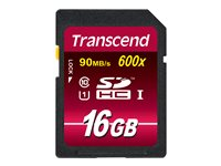 Transcend - Carte mémoire flash - 16 Go - Class 10 - SDHC UHS-I TS16GSDHC10U1