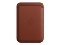 Apple - Portefeuille pour téléphone portable / carte de crédit - avec MagSafe - cuir - terre d'ombre - pour iPhone 12, 13, 14 MPPX3ZM/A