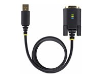 StarTech.com 10ft (3m) USB to Serial Adapter Cable, Interchangeable DB9 Screws/Nuts, COM Retention, USB-A to DB9 RS232, FTDI IC, Level-4 ESD Protection, Windows/macOS/ChromeOS/Linux - Rugged TPE Construction (1P10FFC-USB-SERIAL) - Câble USB / série - USB (M) pour DB-9 (M) - 3 m - noir 1P10FFC-USB-SERIAL