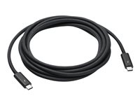 Apple Thunderbolt 4 Pro - Câble USB - 24 pin USB-C (M) pour 24 pin USB-C (M) - USB 3.1 Gen 2 / Thunderbolt 3 / Thunderbolt 4 - 3 m - support de guirlande Pâquerettes - noir MWP02ZM/A
