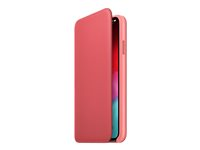 Apple Folio - Protection à rabat pour téléphone portable - cuir - rose pivoine - pour iPhone XS Max MRX62ZM/A