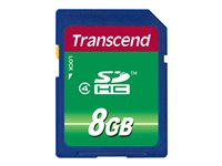 Transcend - Carte mémoire flash - 8 Go - Class 4 - SDHC TS8GSDHC4