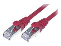 MCL - Cordon de raccordement - RJ-45 (M) pour RJ-45 (M) - 1.5 m - paire torsadée écrantée (F/UTP) - CAT 6 - moulé, sans crochet, bloqué - rouge FCC6BM-1.5M/R