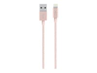 Belkin MIXIT Metallic Lightning to USB Cable - Câble Lightning - USB (M) pour Lightning (M) - 1.2 m - rose gold - pour Apple iPad/iPhone/iPod (Lightning) F8J144BT04-C00