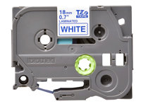 Brother TZe-243 - Adhésif standard - bleu sur blanc - rouleau (1,8 cm x 8 m) 1 cassette(s) ruban laminé - pour Brother PT-D600; P-Touch PT-1880, D450, E550, E800, P900, P950; P-Touch Cube Plus PT-P710 TZE243