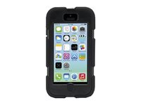 Griffin Survivor - Coque de protection pour téléphone portable - silicone, polycarbonate - noir - pour Apple iPhone 5c GB38141-2