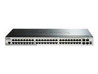 D-Link SmartPro DGS-1510-52X - Commutateur - C3 - Géré - 48 x 10/100/1000 + 4 x 10 Gigabit SFP+ - de bureau, Montable sur rack DGS-1510-52X
