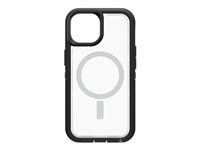 OtterBox Defender Series XT - Coque de protection pour téléphone portable - robuste - compatibilité avec MagSafe - polycarbonate, caoutchouc synthétique - cristal noir (incolore/noir) - pour Apple iPhone 14 77-90128