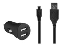 BigBen Connected - Adaptateur d'alimentation pour voiture - 2.4 A - 2 connecteurs de sortie (USB) - noir MINICAC2AMICBB