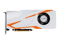 Gigabyte GeForce GTX 1080 Ti Turbo 11G - Carte graphique - GF GTX 1080 Ti - 11 Go GDDR5X - PCIe 3.0 x16 - HDMI, 3 x DisplayPort - blanc avec des touches orange GV-N108TTURBO-11GD