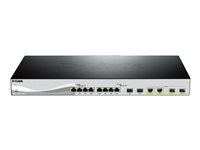 D-Link Web Smart DXS-1210-12TC - Commutateur - Géré - 8 x 10GBase-T + 2 x 10 Gigabit SFP+ + 2 x combo 10 gigabits SFP+ - de bureau, Montable sur rack DXS-1210-12TC