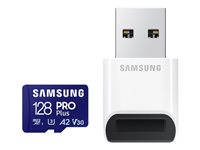 Samsung PRO Plus MB-MD128SB - Carte mémoire flash - 128 Go - A2 / Video Class V30 / UHS-I U3 / Class10 - microSDXC UHS-I - bleu MB-MD128SB/WW