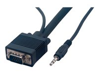MCL Samar - Câble VGA - HD-15 (VGA), mini-phone stereo 3.5 mm (M) pour HD-15 (VGA), mini-phone stereo 3.5 mm (M) - 3 m MC340B/15PJ-3M