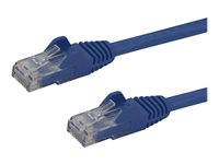 StarTech.com 1.5m CAT6 Ethernet Cable, 10 Gigabit Snagless RJ45 650MHz 100W PoE Patch Cord, CAT 6 10GbE UTP Network Cable w/Strain Relief, Blue, Fluke Tested/Wiring is UL Certified/TIA - Category 6 - 24AWG (N6PATC150CMBL) - Cordon de raccordement - RJ-45 (M) pour RJ-45 (M) - 1.5 m - UTP - CAT 6 - sans crochet - bleu N6PATC150CMBL