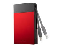 BUFFALO MiniStation Extreme - Disque dur - chiffré - 1 To - externe (portable) - USB 3.0 - rouge HD-PZF1.0U3R-EU