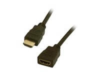 MCL Samar MC384/3D-1M - HDMI avec câble d'extension Ethernet - HDMI (M) pour HDMI (F) - 1 m MC384/3D-1M