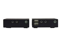 StarTech.com Extendeur HDBaseT HDMI sur Cat5 à 90 m - Prolongateur HDMI avec IR, PoC et hub USB 4 ports - Extender HDBaseT - Ultra HD 4K - Rallonge vidéo/audio/infrarouge/USB - plus de CAT 5e/6 - jusqu'à 100 m ST121HDBTU