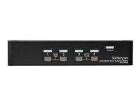 StarTech.com Switch KVM DisplayPort 4K 60 Hz à 4 ports avec hub USB 2.0 intégré - Commutateur KVM DP de 4 ports (SV431DPUA2) - Commutateur écran-clavier-souris/audio - 4 x KVM / audio - 1 utilisateur local - de bureau - CA 100 - 240 V SV431DPUA2