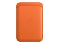 Apple - Portefeuille pour téléphone portable / carte de crédit - avec MagSafe - cuir - orange - pour iPhone 12, 13, 14 MPPY3ZM/A