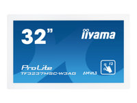 iiyama ProLite TF3237MSC-W3AG - Classe de diagonale 32" (31.5" visualisable) écran LCD rétro-éclairé par LED - signalisation numérique - avec écran tactile 1920 x 1080 - éclairage périphérique - blanc TF3237MSC-W3AG