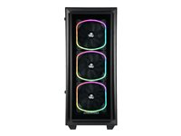 ENERMAX StarryFort SF30 - Tour - ATX - panneau latéral fenêtré (verre trempé) - pas d'alimentation - noir - USB/Audio ECA-SF30-M1BB-ARGB