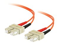 C2G Low-Smoke Zero-Halogen - Cordon de raccordement - SC multi-mode (M) pour SC multi-mode (M) - 7 m - fibre optique - 50 / 125 microns - orange 85307