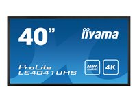 iiyama ProLite LE4041UHS-B1 - Classe 40" (39.5" visualisable) écran DEL - signalisation numérique - 4K UHD (2160p) 3840 x 2160 - noir LE4041UHS-B1