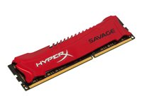 HyperX Savage - DDR3 - 8 Go - DIMM 240 broches - 1866 MHz / PC3-14900 - CL9 - 1.5 V - mémoire sans tampon - non ECC - rouge HX318C9SR/8