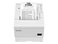 Epson TM T88VII (111) - Imprimante de reçus - thermique en ligne - Rouleau (7,95 cm) - 180 x 180 ppp - jusqu'à 500 mm/sec - USB 2.0, LAN, série, hôte USB 2.0 - outil de coupe - blanc C31CJ57111