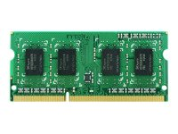 Synology - DDR3 - module - 4 Go - SO DIMM 204 broches - 1600 MHz / PC3-12800 - CL11 - 1.35 / 1.5 V - mémoire sans tampon - non ECC - pour Disk Station DS1515, DS1815, DS2015, DS2415; RackStation RS2416, RS815 RAM1600DDR3-4GB
