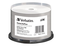 Verbatim DataLifePlus - 50 x DVD-R - 4.7 Go 16x - surface imprimable thermique large - spindle 43755