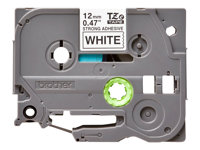 Brother TZe-S231 - Adhésif extra fort - noir sur blanc - Rouleau (1,2 cm x 8 m) 1 cassette(s) ruban laminé - pour Brother PT-D210, D600, H110; P-Touch PT-1005, 1880, E800, H110; P-Touch Cube Plus PT-P710 TZES231