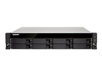 QNAP TS-863XU-RP - Serveur NAS - 8 Baies - rack-montable - SATA 6Gb/s - RAID 0, 1, 5, 6, 10, JBOD, disque de réserve 5, 6 disques de secours, disque de réserve 10 - RAM 4 Go - Gigabit Ethernet / 10 Gigabit Ethernet - iSCSI - 2U TS-863XU-RP-4G