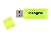 Integral Neon - Clé USB - 4 Go - USB 2.0 - jaune fluorescent INFD4GBNEONYL