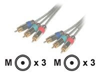 MCL Samar - Câble vidéo - vidéo composante - RCA (M) pour RCA (M) - 10 m - translucide MC706HQ/T-10M
