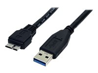 StarTech.com Câble SuperSpeed USB 3.0 A vers Micro B de 91cm - Cordon USB A vers Micro USB B - Mâle / Mâle - Noir - Câble USB - USB type A (M) pour Micro-USB Type B (M) - USB 3.0 - 91 cm - moulé - noir - pour P/N: HB20A4AME, HB20A7AME, HBS304A24A, S251BMU3FP, S251BU31315, SM22BU31C3R, SMS2BU31C3R USB3SAUB3BK