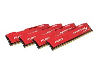 HyperX FURY - DDR4 - 32 Go: 4 x 8 Go - DIMM 288 broches - 2933 MHz / PC4-23400 - CL17 - 1.2 V - mémoire sans tampon - non ECC - rouge HX429C17FR2K4/32