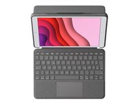 Logitech Combo Touch - Clavier et étui - avec trackpad - rétroéclairé - Apple Smart connector - QWERTZ - Allemand - graphite - pour Apple 10.2-inch iPad (7ème génération, 8ème génération, 9ème génération) 920-009624