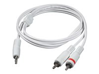 C2G - Câble audio - mini jack stéréo mâle pour RCA mâle - 1 m - blindé - blanc - pour Apple iPod 80125